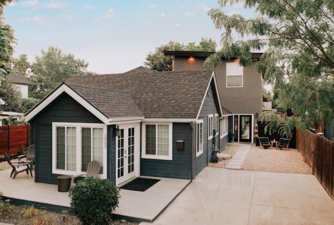 front of a listed rental home in Boise, Idaho